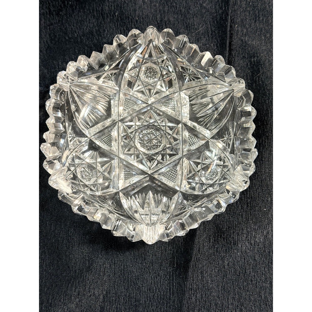 ANTIQUE ~‎ AMERICAN BRILLIANT PERIOD BOWL 4.75" x 1.25" (2665)